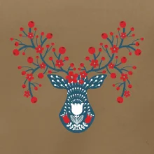 Folklor - jelen s červenými plody