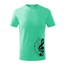 Houslový klíč a noty