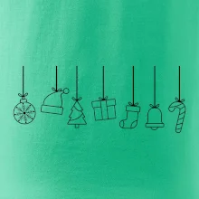 Rodinná vánoční trička  - Vánoční ozdoby na provázku