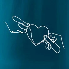 Dvě ruce a srdce jedním tahem