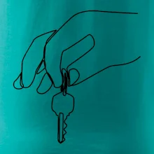 Klíče a ruka jedním tahem