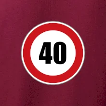 Dopravní značka - omezení rychlosti 40
