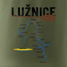 Mapa řeky Lužnice