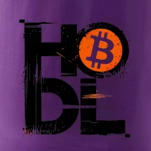 Hodl velký nápis a logo BTC