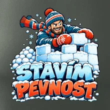 Rodinná vánoční trička - Stavím pevnost táta sněhová bitva