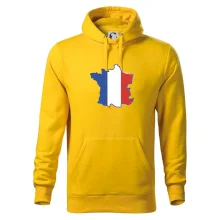 Francouzská vlajka mapa obrys