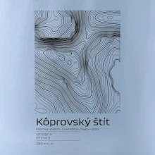 Kôprovský štít - vrstevnice v obdélníku