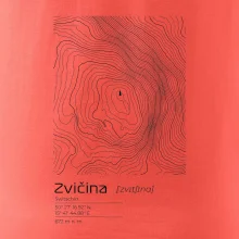 Zvičina - vrstevnice v obdélníku