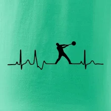 EKG hod kladivem muž