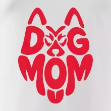 Dog mom nápis v hlavě