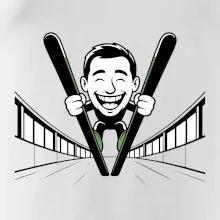 Vysmátý kreslený skokan