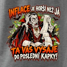 Drákula vyděšený z nekonečně dlouhé účtenky
