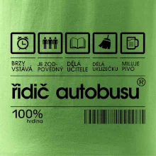 Čárový kód řidič autobusu