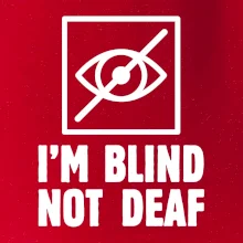 I'm blind not deaf