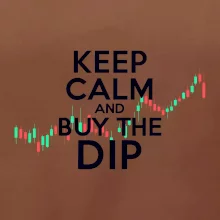 Zeleno červený graf Keep Calm and Buy the Dip