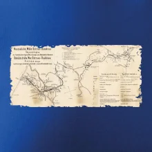 Mapa Báňské dráhy z Moravské Ostravy do Doubravy