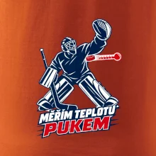 Hokejový teploměr pukem