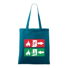 Lidé utíkají, hasiči přibíhají