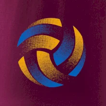 Volejbalový míč rastr barevný