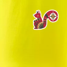 Folklor na prsu veverka