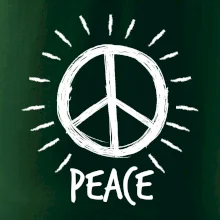 Peace symbol černobílý