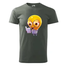 Žárovka přemýšlí nad knihou