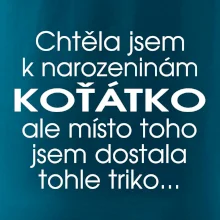 Chtěla jsem dostat k narozeninám koťátko