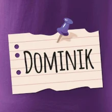 Papírek se jmenovkou - prso - vlastní jméno