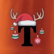 Vanoční rodinná trička - písmeno a čepice