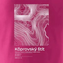 Kôprovský štít - vrstevnice v obdélníku