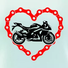 Moto srdce řetěz - supersport