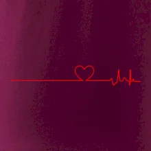 Poker EKG srdce červené