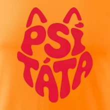 Psí táta nápis v hlavě