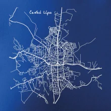 Česká Lípa - Mapa černobílá