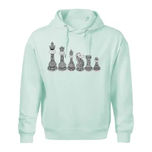 Šachové figurky v řadě - kreslené