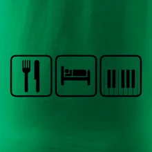 Eat sleep piano v řadě