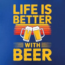 Life is better with beer - oranžové Life is better with beer - oranžové