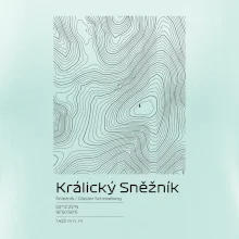 Králický Sněžník - vrstevnice v obdélníku