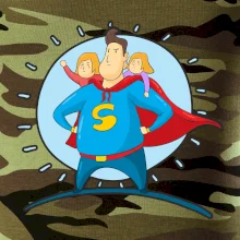 Táta superman - holka a holka Táta superman - holka a holka