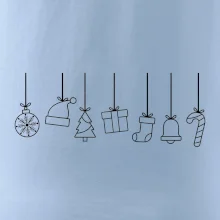 Rodinná vánoční trička  - Vánoční ozdoby na provázku