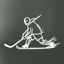 Kreslený hokejista tučnou fixou