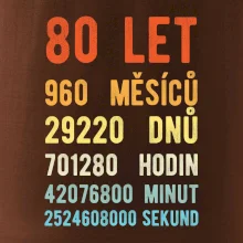 Narozeniny 80 přepočet času