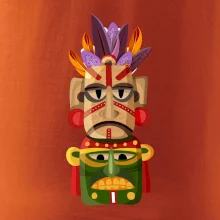 Mayové maska s peřím