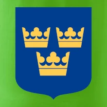 Švédský znak tři korunky na prso