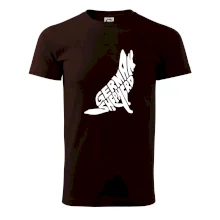 Německý ovčák sedící napis