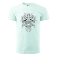 Steampunk sova černobílá