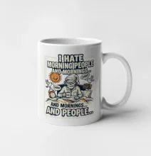 i hate morning people and mornings.... and people... - barevný obrázek