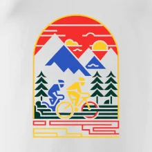 Cyklista na horách - logo