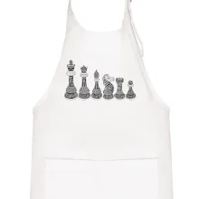 Šachové figurky v řadě - kreslené