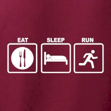 Eat sleep run čtverce